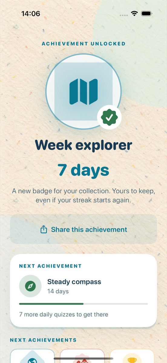 Achievement unlocked