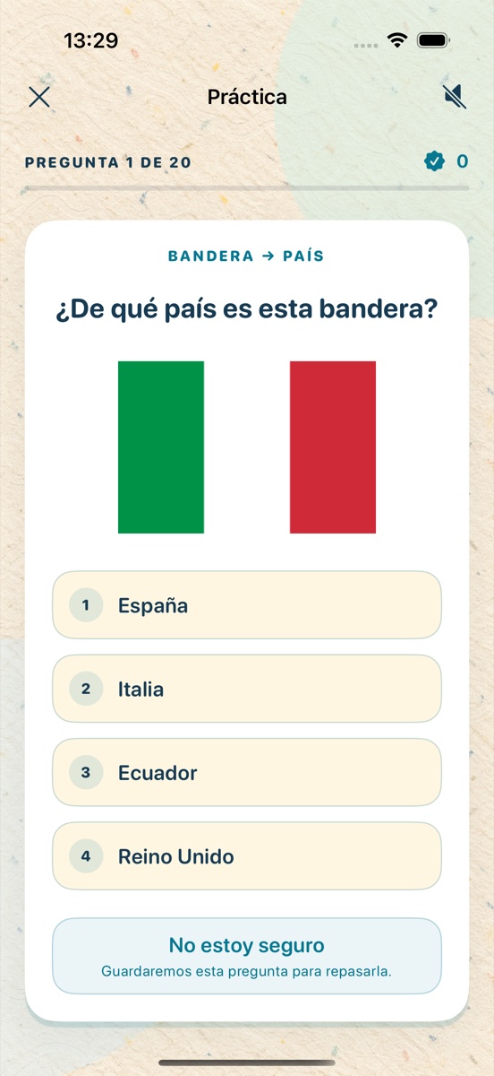 Reconoce la bandera.