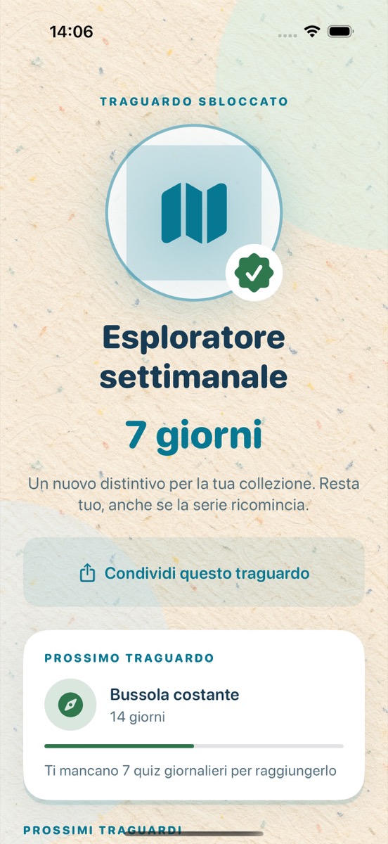 Traguardo sbloccato